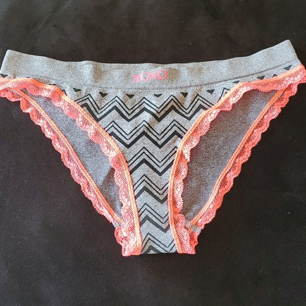 Gray and pink panties